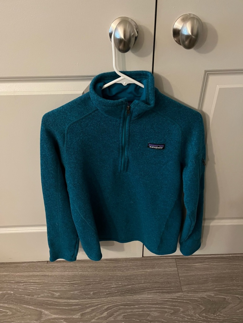 Patagonia Teal Blue Fleece Quarter-Zip Pullover